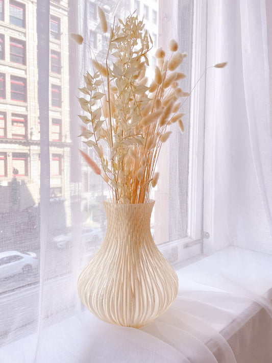 Large Ribbed Vase
